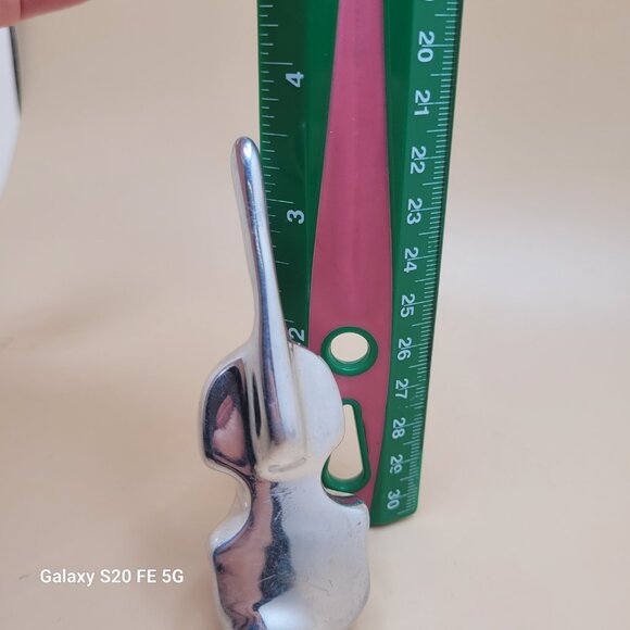 Hoselton Signed Aluminum Cello Sculpture Vintage Figurine Canada MCM - Picture 9 of 11